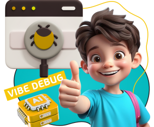 Тестирование & Vibe Debug. Охотники за багами - КИБЕРшкола программирования для детей, компьютерные курсы для школьников, начинающих и подростков - KIBERone г. Набережные Челны